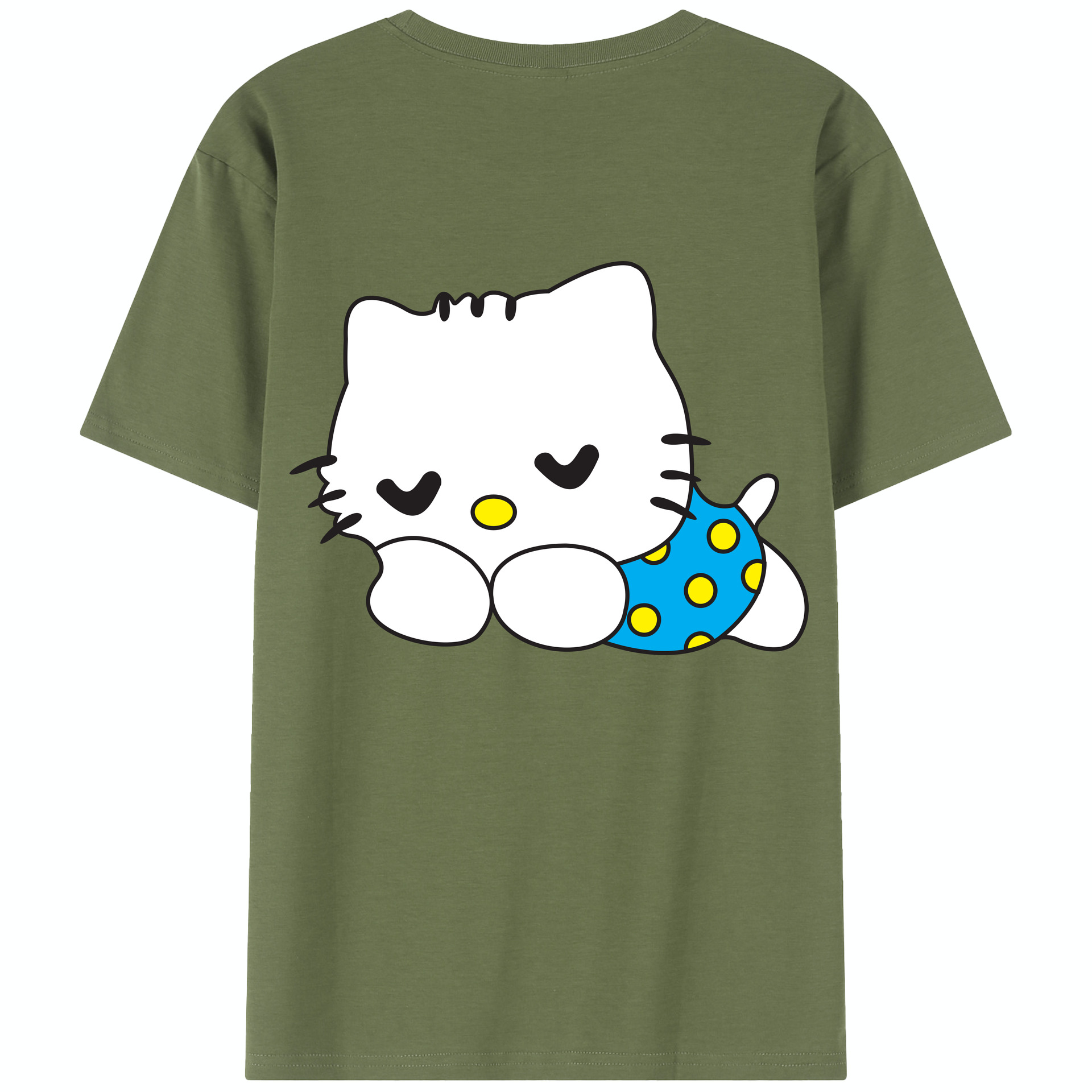 （画像用） Hello Kitty ハローキティ 綿100％半袖Tシャツ（背面プリント）